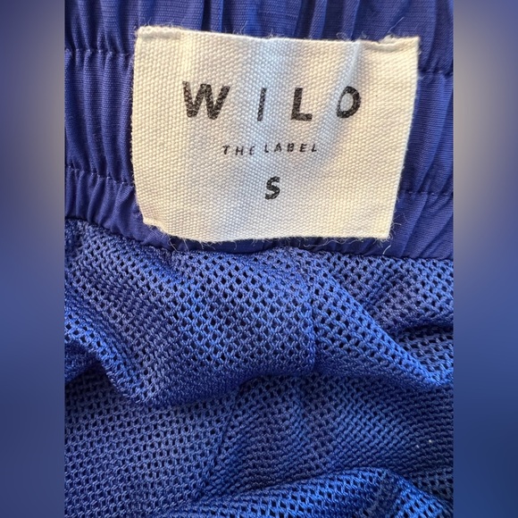 Wilo the Label Nylon parachute Pants in Blue Surf the Web Size Small - Picture 3 of 12